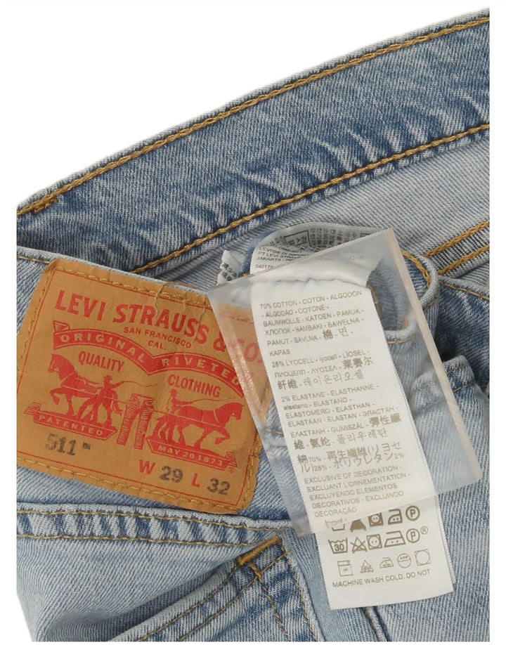 Vaqueros Levi's 511 Tapered para hombre W29 L32 Algodón azul