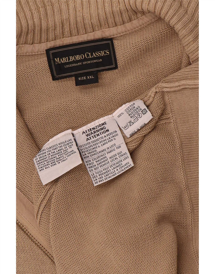 Marlboro Classics - Cárdigan para hombre, talla 2XL, algodón beige
