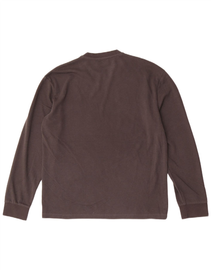 Gas Hombres Top Manga Larga Grande Gris