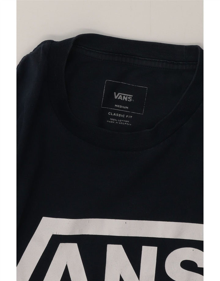VANS Hombre Classic Fit Graphic Camiseta Top Medium Azul Marino Algodón