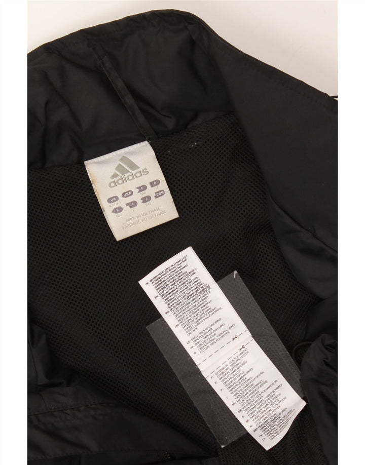 ADIDAS Mens Rain Jacket UK 42/44 Large Black Nylon Vintage Adidas and Second-Hand Adidas from Messina Hembry 