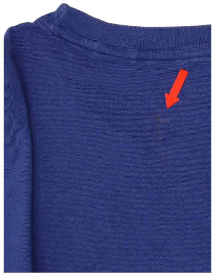 Lee Camiseta extragrande para mujer Top UK 10 Small Blue Cotton