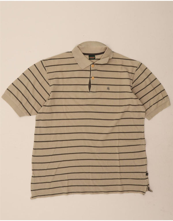 Polo Invicta para hombre 2XL Algodón a rayas beige