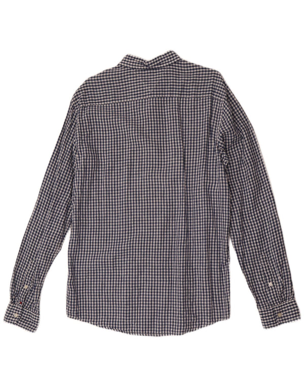 Camisa Tommy Hilfiger Hombre Lino Vichy Azul Medio