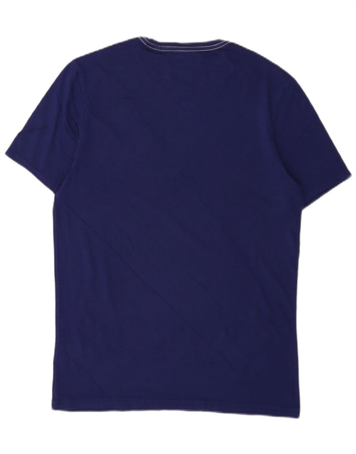 Guess Hombre Camiseta Gráfica Top Medio Algodón Púrpura