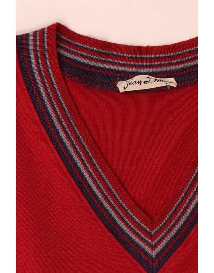 Vintage mujer A-Line vestido Reino Unido 12 rojo medio