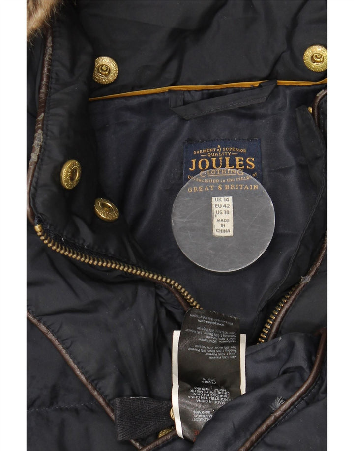 Chaqueta acolchada con capucha para mujer Joules UK 44 Grande Poliéster azul marino