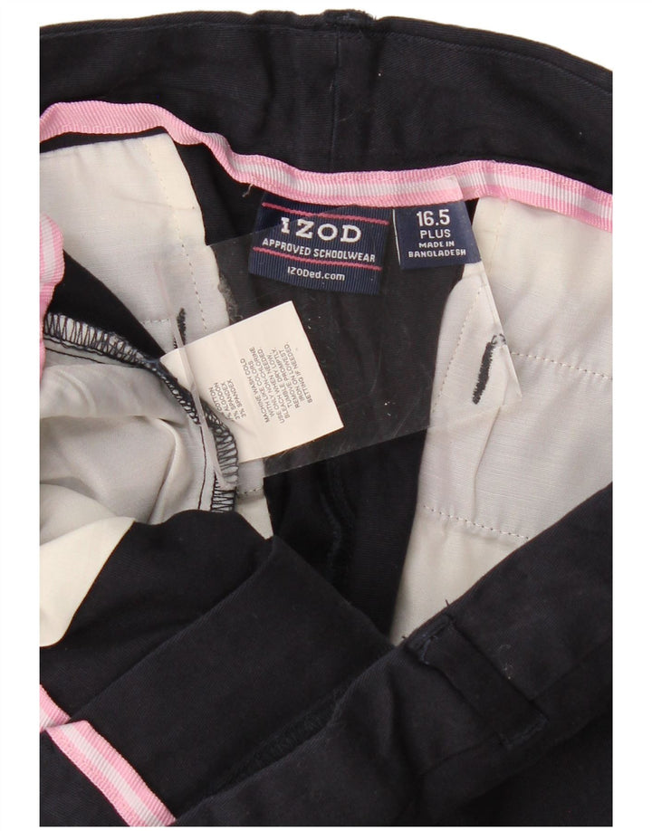 IZOD Pantalón chino recto para niño 15-16 años W30 L29 Azul marino Algodón