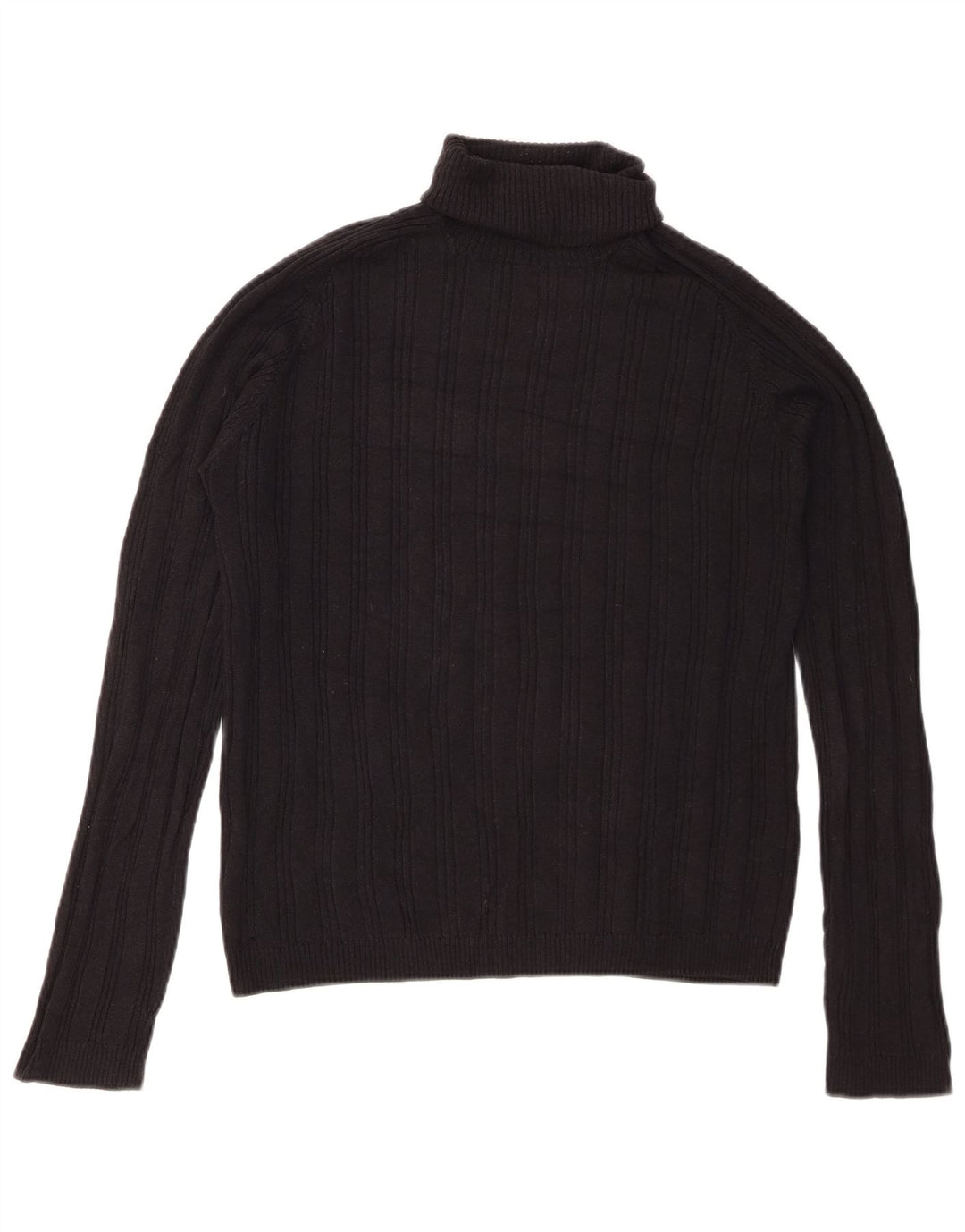 Zara Mens Roll Neck Jumper Sweater Grande Negro