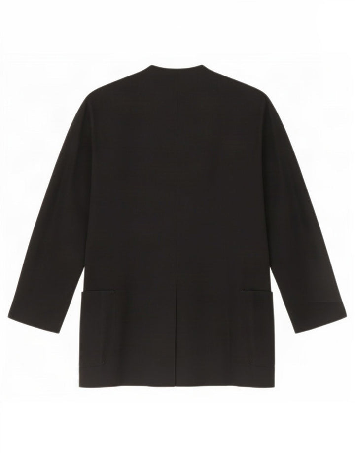Marella Chaqueta Blazer de 4 Botones para Mujer UK 12 Mediana Negra Lana Nueva
