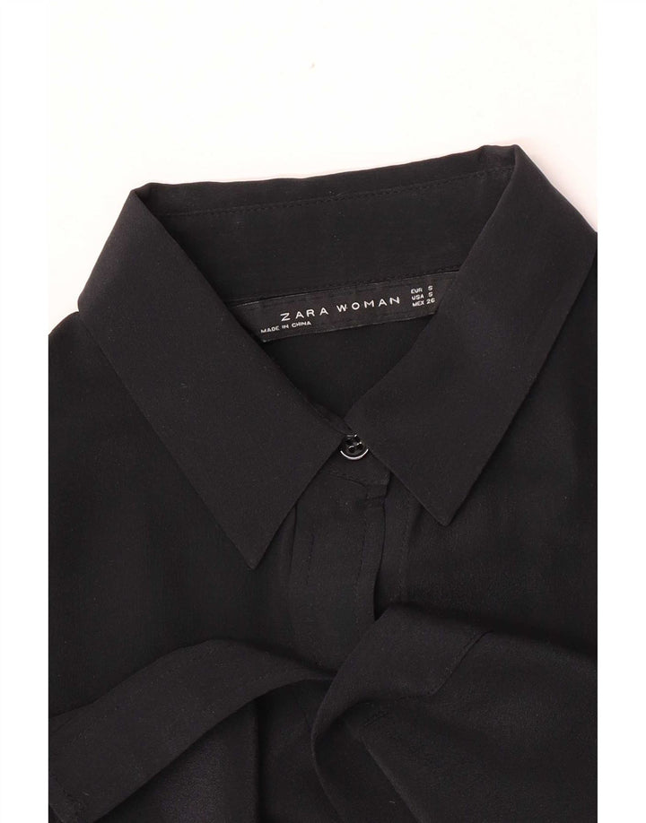 Zara Mujer Camisa UK 10 Small Negro