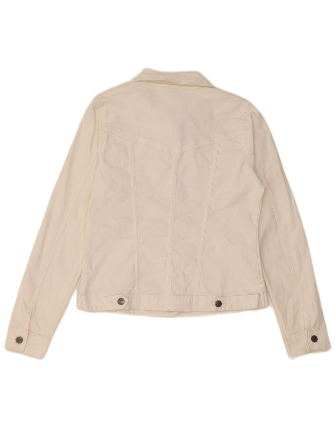 Lee Womens Riders Denim Jacket UK 10 Pequeño Algodón Blanco
