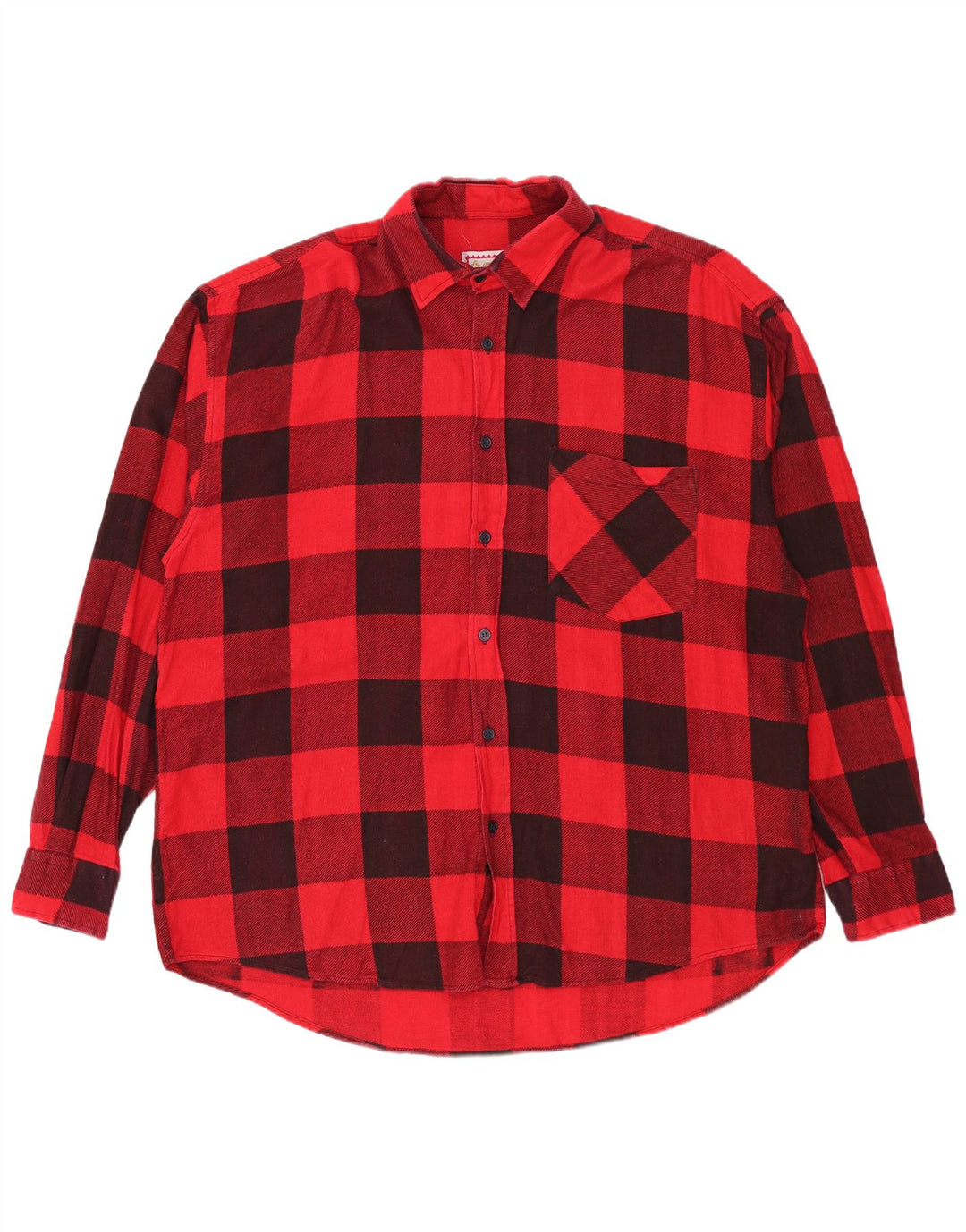Camisa de franela vintage para hombre XL algodón rojo Gingham