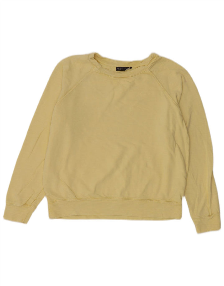 Marks & Spencer - Sudadera para mujer, talla 40, talla grande, algodón amarillo