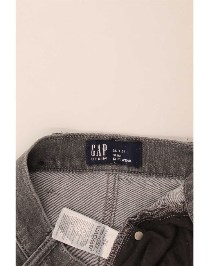 Vaqueros ajustados para hombre Gap W36 L34 Algodón gris