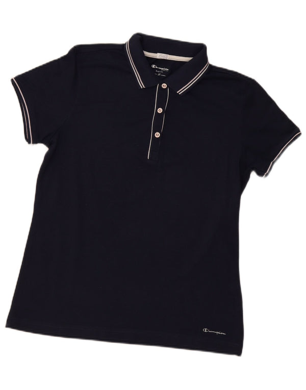 Champion Polo de ajuste fácil para mujer UK 46 Large Azul marino Algodón