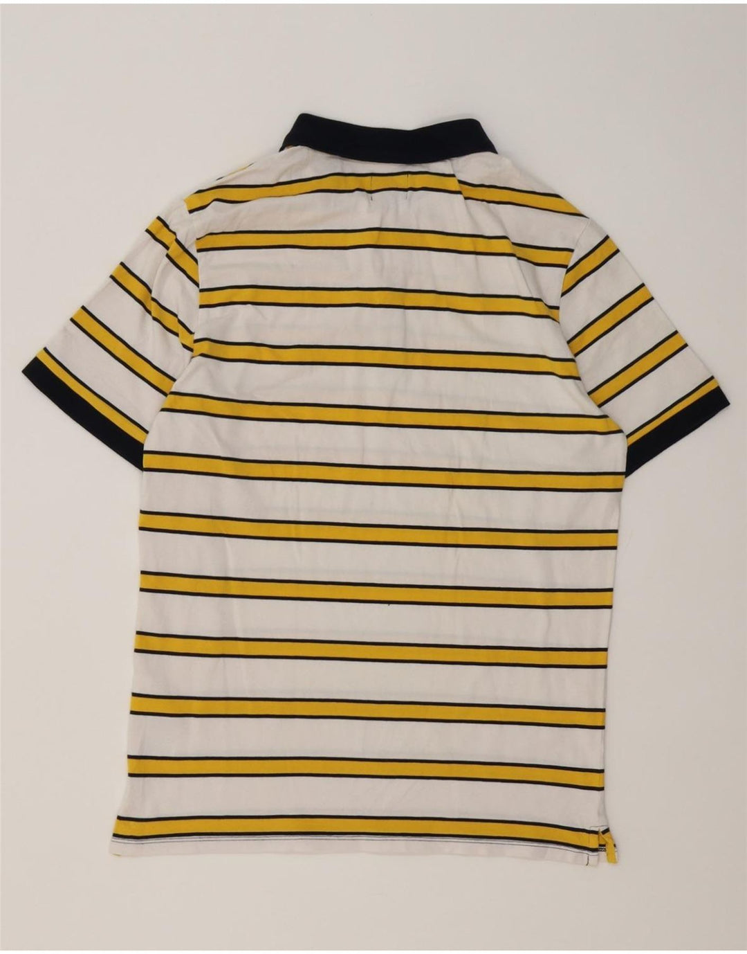 Guess Polo Hombre Grande De Algodón A Rayas Blanco