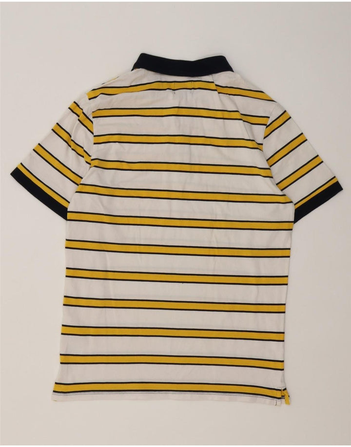 Guess Polo Hombre Grande De Algodón A Rayas Blanco