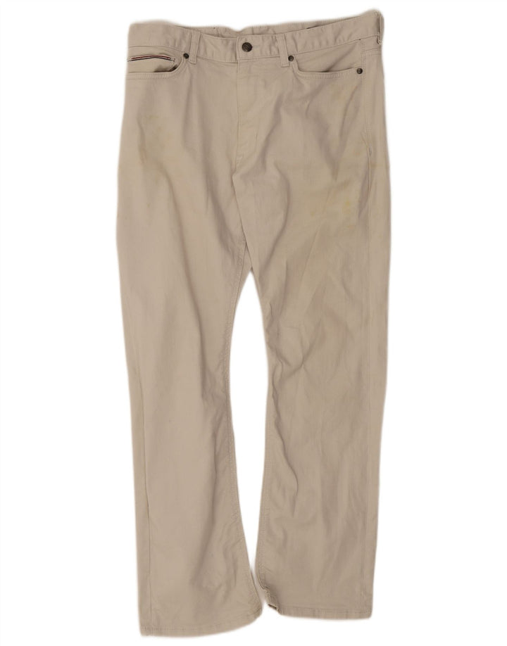 Marks & Spencer Pantalones casuales con corte de bota para hombre W32 L29 Algodón beige
