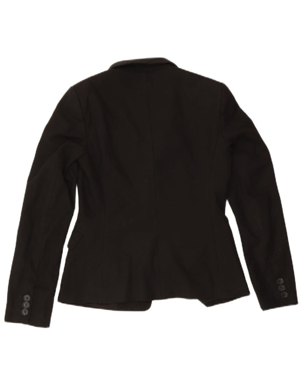 Blazer Benetton Mujer De 2 Botones IT 42 Medium Negro Poliéster