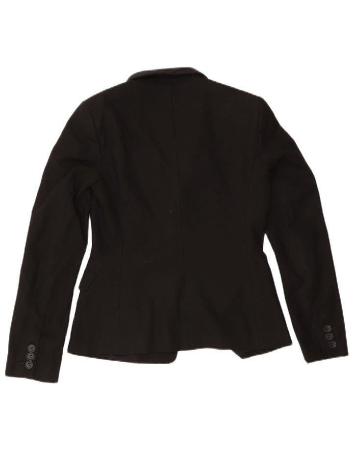 Blazer Benetton Mujer De 2 Botones IT 42 Medium Negro Poliéster
