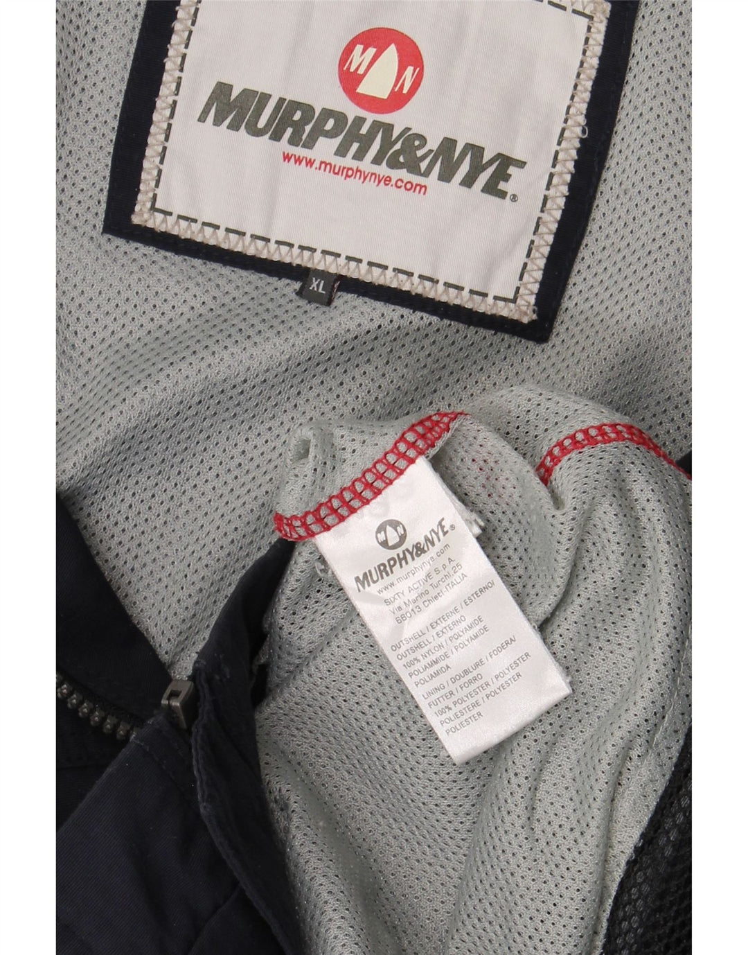 Murphy & Nye Chaqueta impermeable para hombre UK 42 XL Nylon azul marino