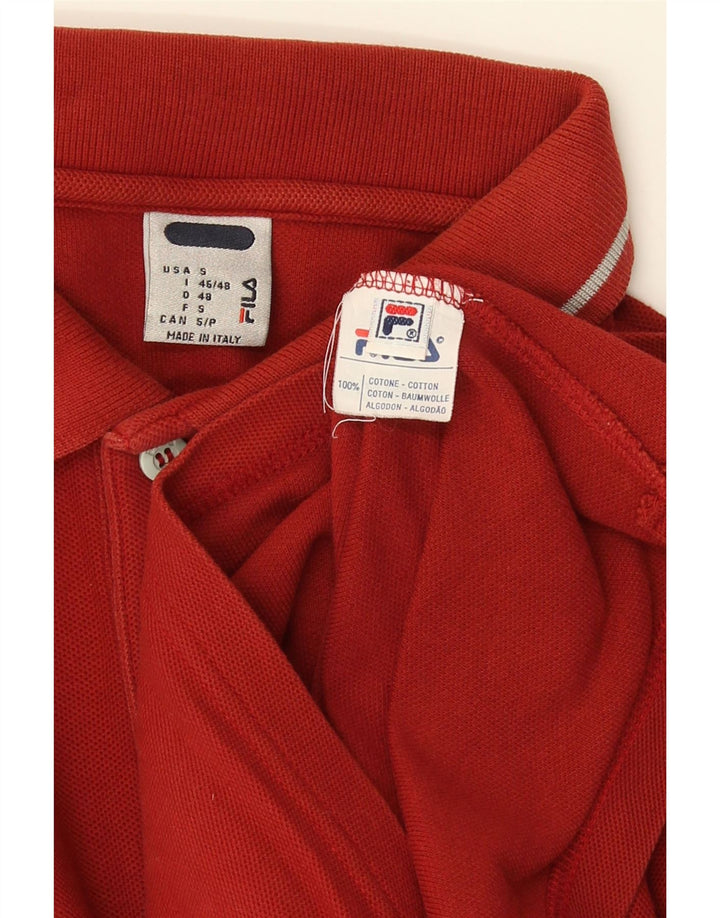 Fila Polo Hombre Pequeño Algodón Rojo