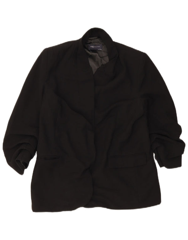 Marks & Spencer Chaqueta tipo blazer abierta para mujer UK 44 Grande Poliéster negro