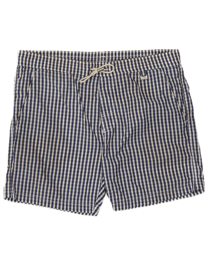 Dolce & Gabbana Bañador Corto De Cuadros Azul Grande Hombre