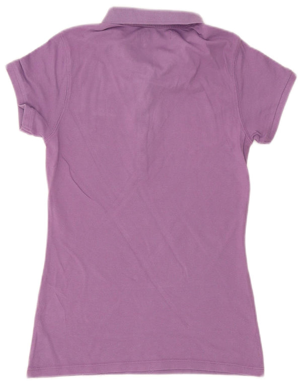 Diadora Polo para mujer UK 10 Small Púrpura Algodón