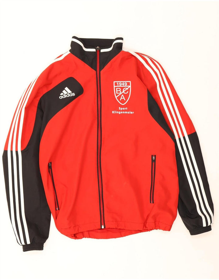 Adidas - Chaqueta de chándal gráfica para hombre, talla 40/42, color rojo mediano