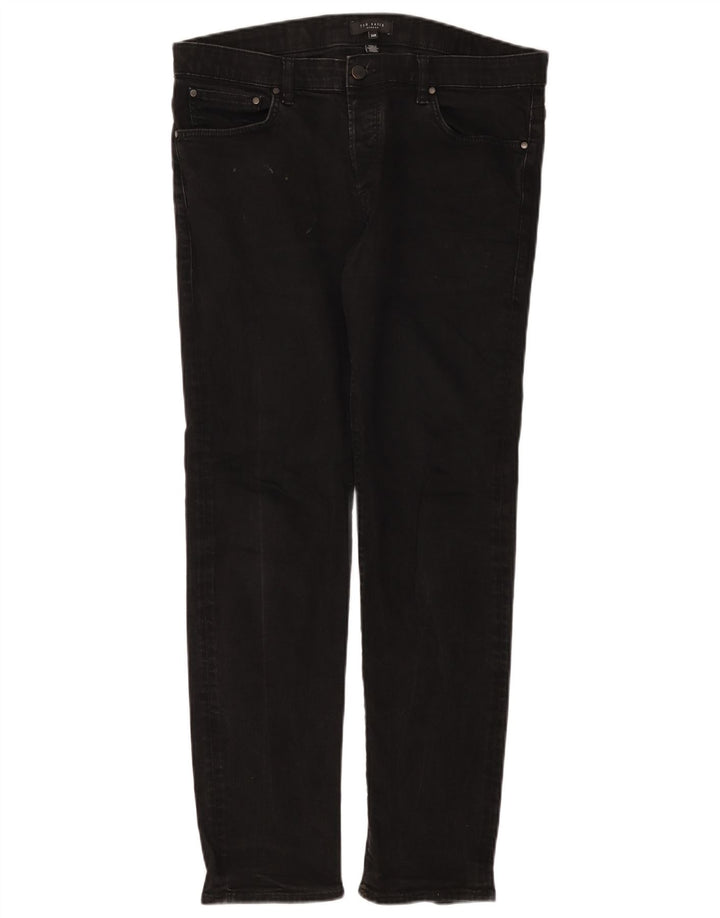 Vaqueros ajustados para hombre de Ted Baker W34 L30 Poliéster negro