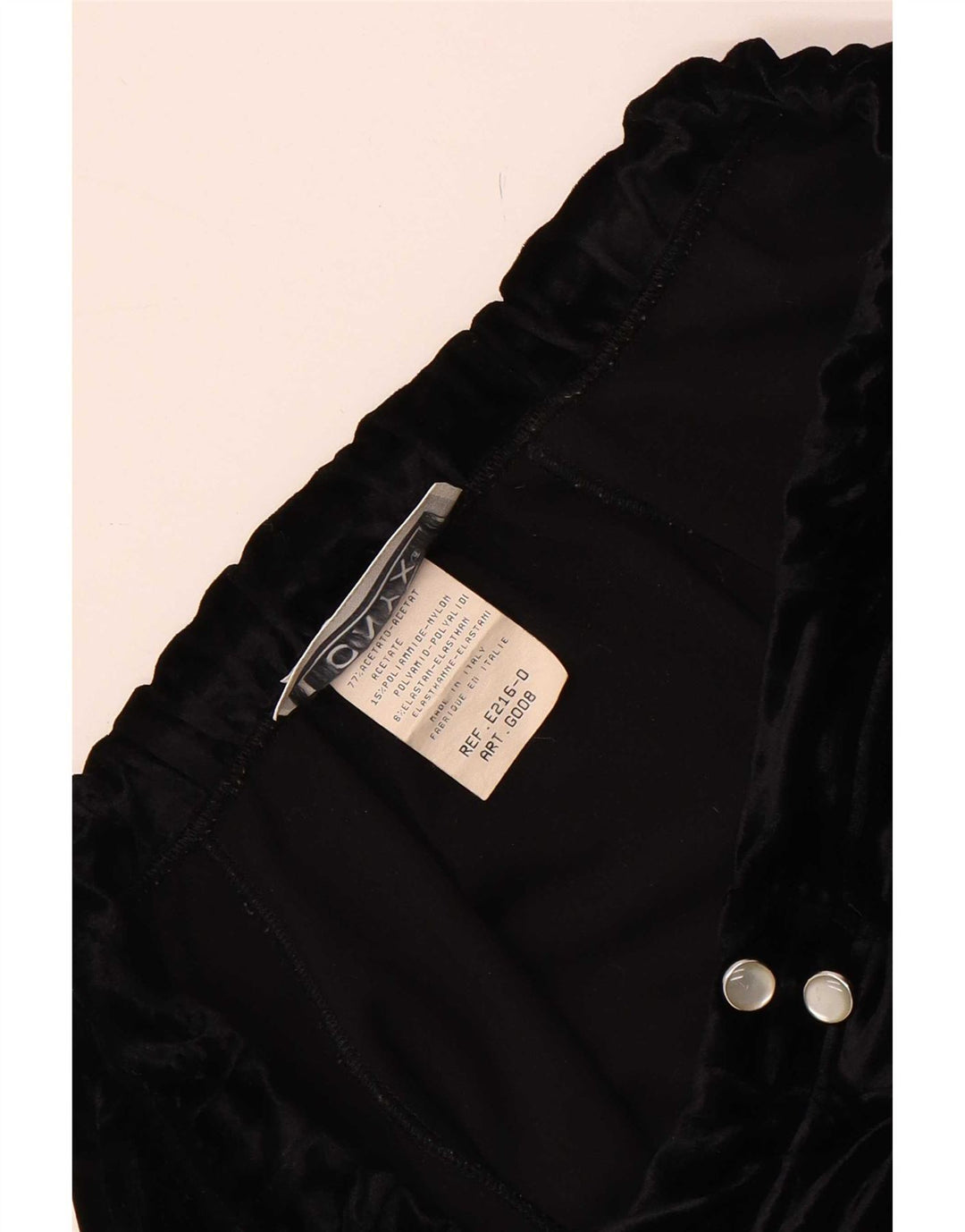 Minifalda de terciopelo para mujer Onyx W28 Acetato negro mediano