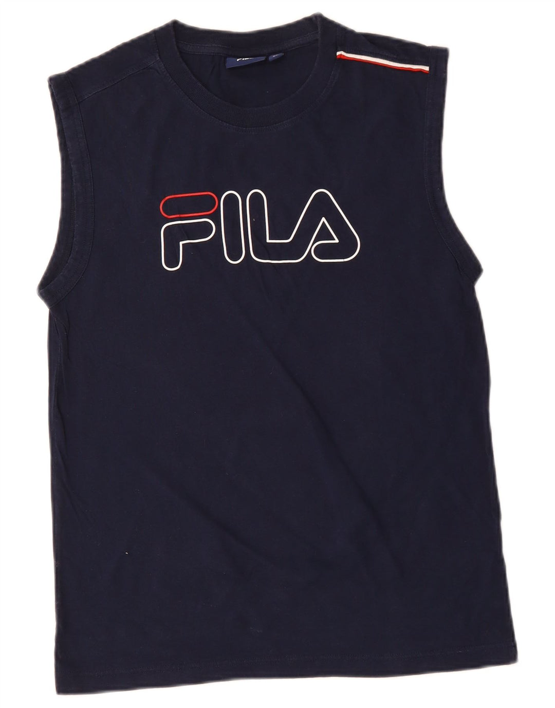 FILA Camiseta sin mangas gráfica para mujer UK 18 XL Algodón azul marino