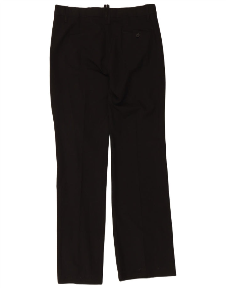 Zara Mujer Pantalón Chino Recto EU 40 Medium W30 L34 Poliéster Negro