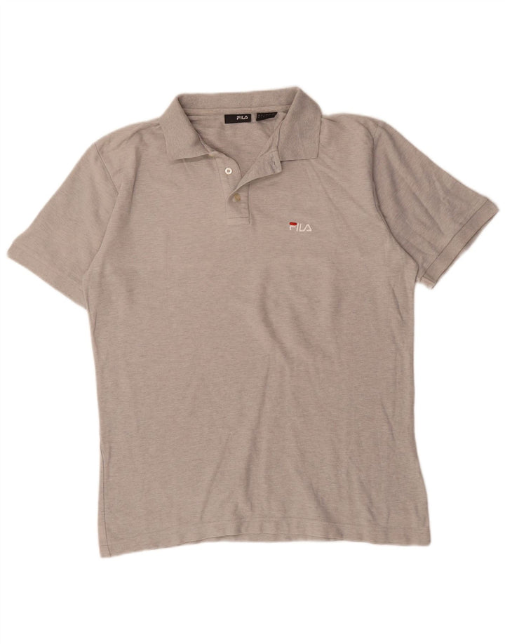 Fila Polo para hombre de algodón gris grande