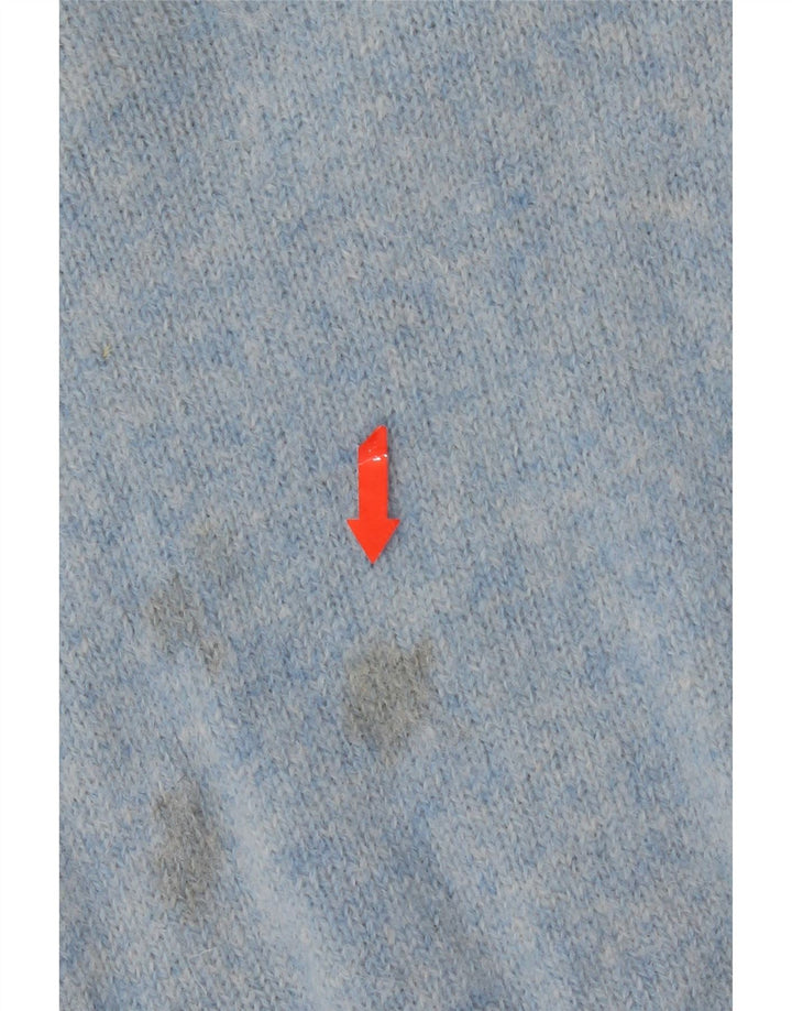 MC KENZY Womens Crew Neck Jumper Sweater 2XL Blue New Wool Vintage MC Kenzy and Second-Hand MC Kenzy from Messina Hembry 