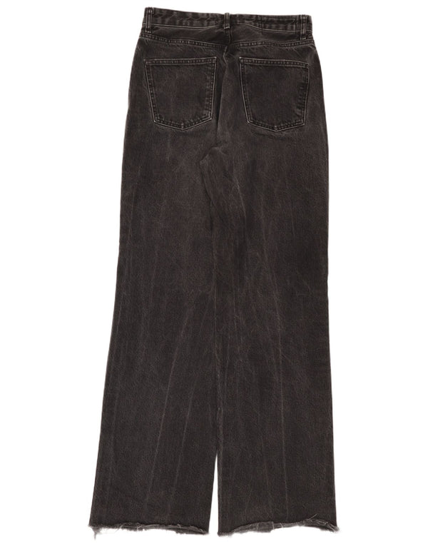 Zara Womens High Rise Wide Leg Jeans EU 40 Medium W30 L34 Black