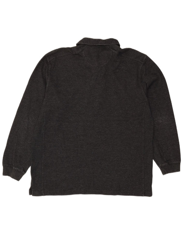 IZOD Polo de manga larga para hombre XL Algodón negro