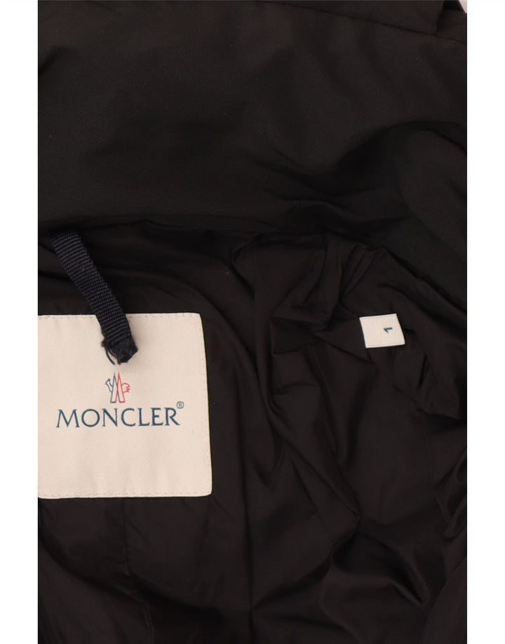MONCLER Abrigo acolchado para mujer Talla 1 Pequeño Negro Poliéster Invierno
