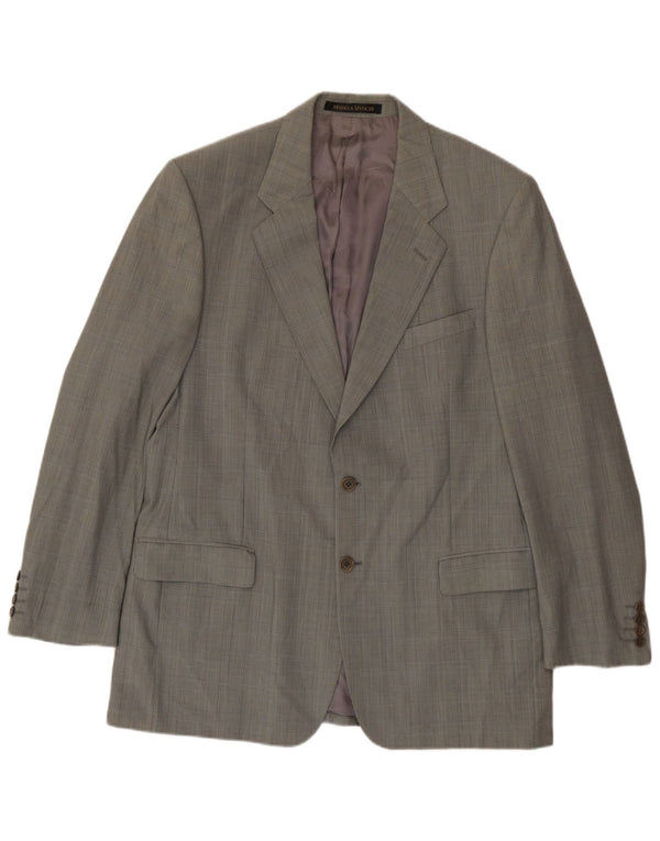 Marks & Spencer Chaqueta tipo blazer de 2 botones para hombre UK 42 Large Green Houndstooth
