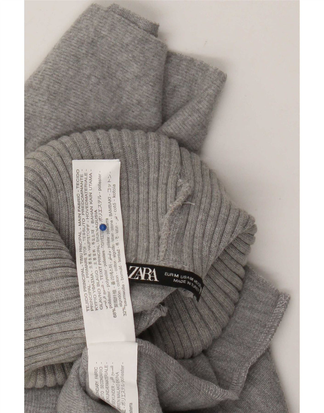 Zara Mujer Chaleco Top UK 42 Poliéster Gris Medio
