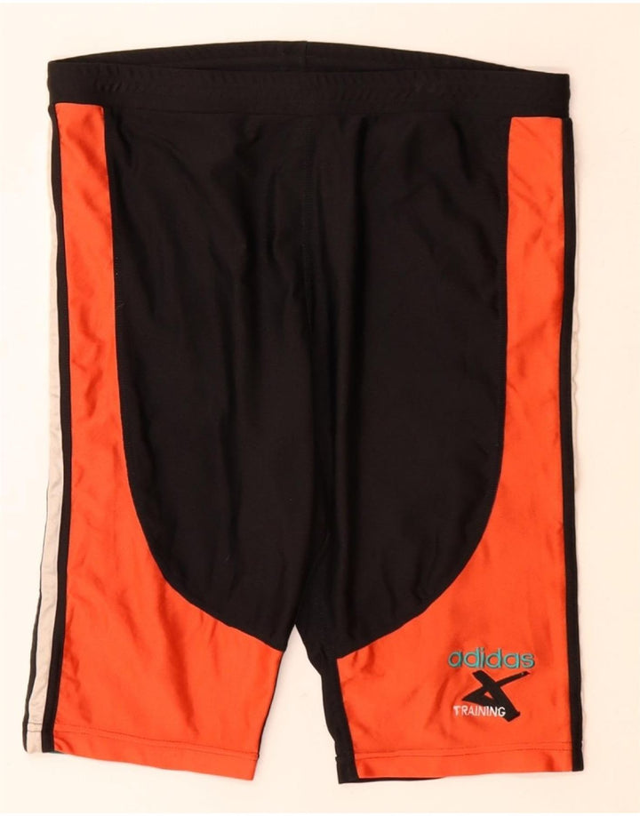 ADIDAS Pantalones cortos deportivos para hombre, talla grande, color negro, poliamida