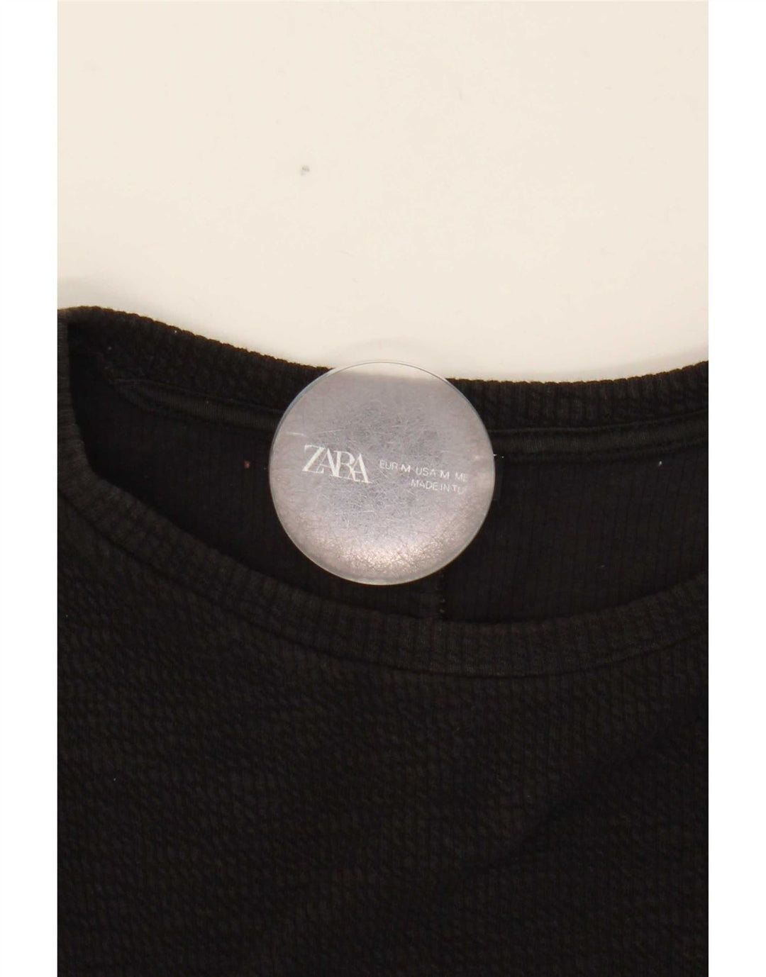 Zara Vestido tubo sin mangas para mujer UK 42 Mediano Negro