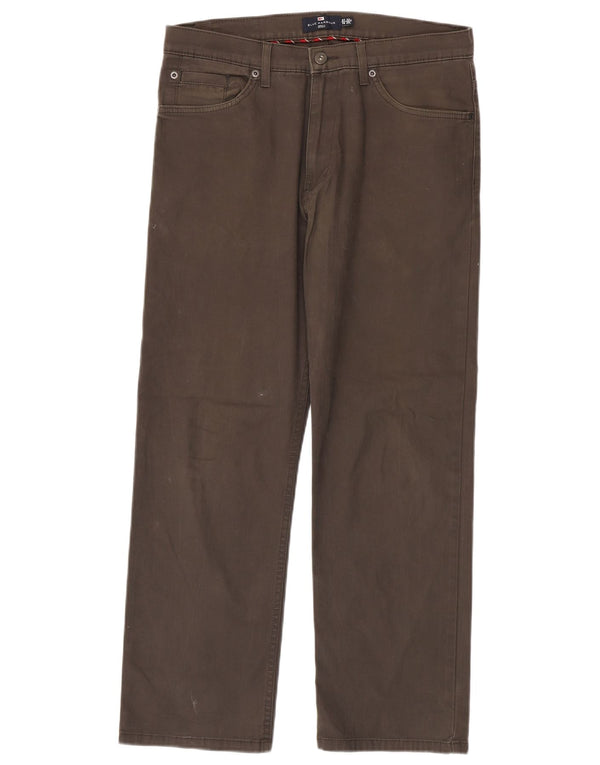 Marks & Spencer Pantalones casuales rectos Blue Harbor para hombre W32 L29 Marrón