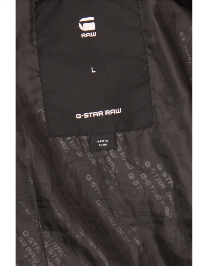 G-Star Chaqueta acolchada para hombre UK 40 Grande Poliéster con bloques de color negro