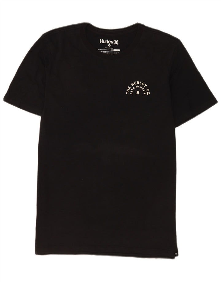 Hurley Camiseta Gráfica Para Hombre Top Mediano De Algodón Negro