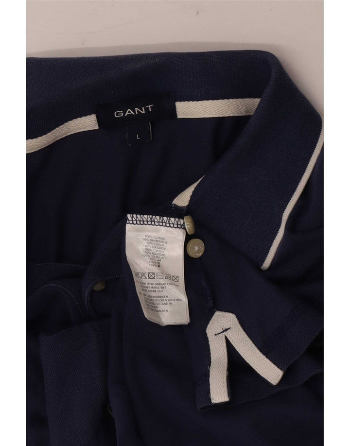 Gant Polo Hombre Grande Azul Marino Algodón
