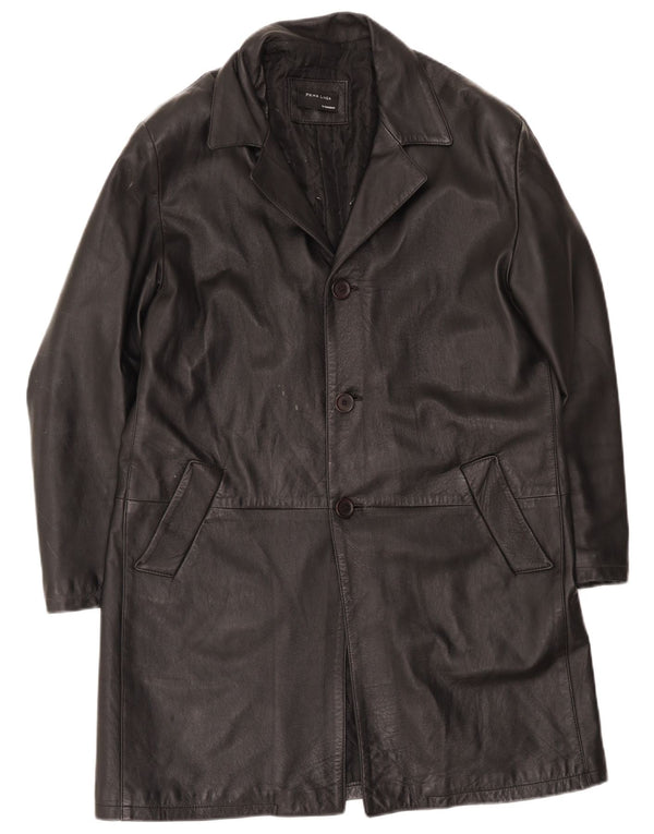 Sorbino Abrigo de cuero para hombre UK 44 2XL Negro