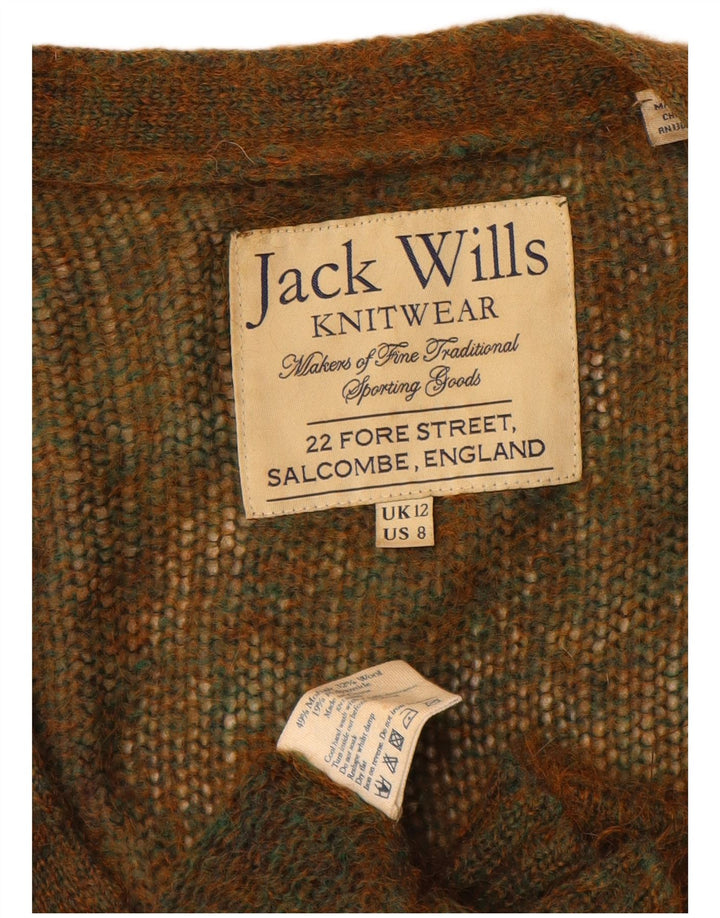 Jack Wills Suéter tipo cárdigan extragrande para mujer Reino Unido 12 Medio caqui moteado